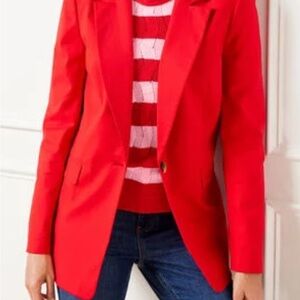 Pendleton soft wool red Blazer w satin lining Size 12